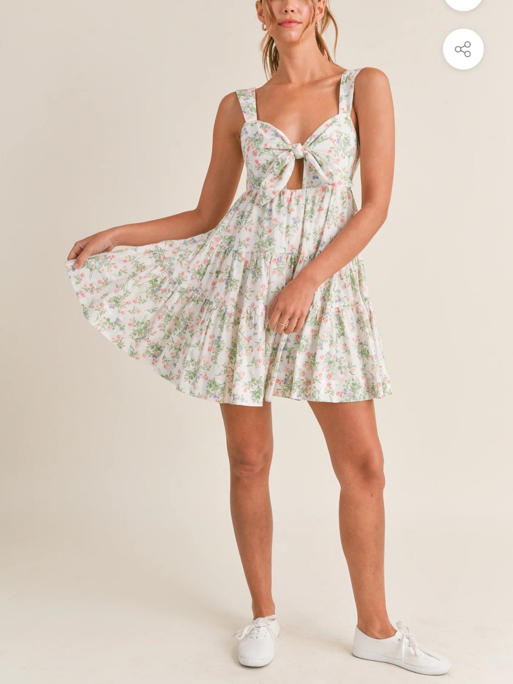 NWT Mable Wildflower key hole tiered ruffle dress szL - Picture 8 of 16
